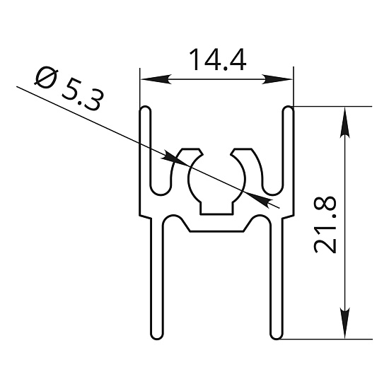 Верхний горизонтальный профиль Premial в декоре Белый Глянец, длина 5900 мм Верхний горизонтальный профиль Premial в декоре Белый Глянец, длина 5900 мм